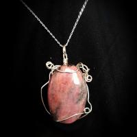 Rhodonite & Fil d'argent