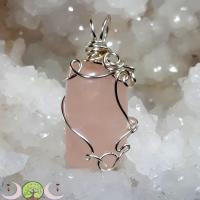 Quartz rose & Fil d'argent