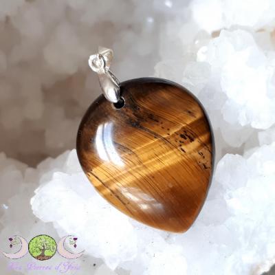 Pendentif Oeil de Tigre & Argent