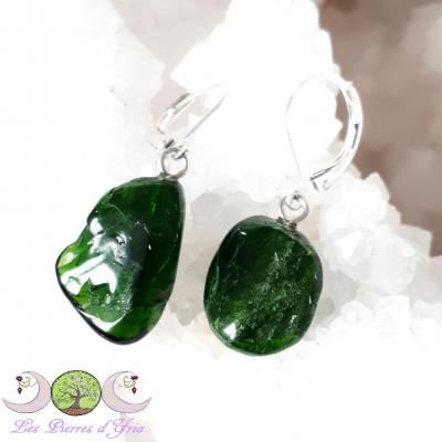 Boucle d'oreille Diopside