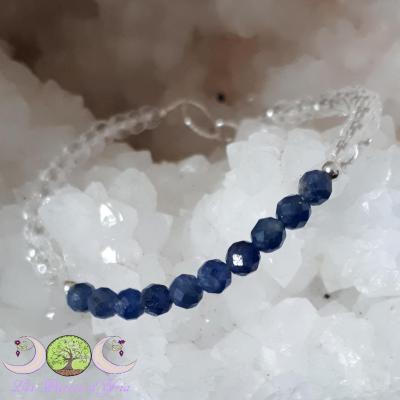 Bracelet Saphir & Cristal de roche