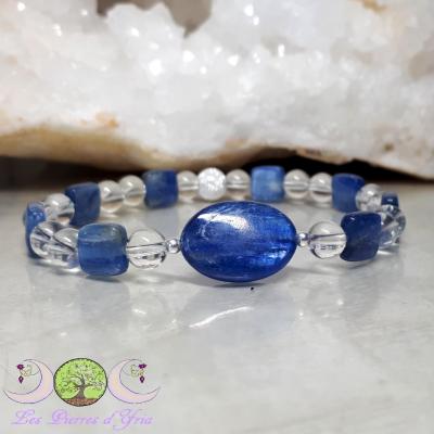 Bracelet Cyanite & Cristal de roche