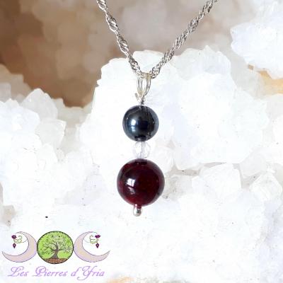 Pendentif Grenat & Hématite