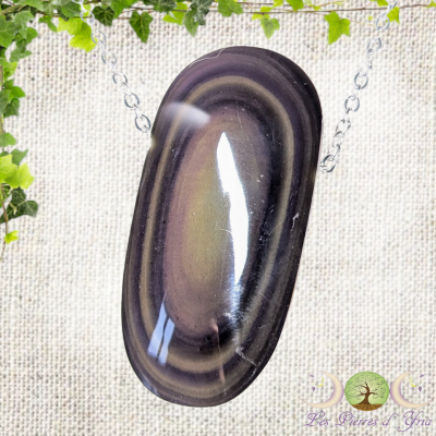 Pendentif obsidienne oeil céleste