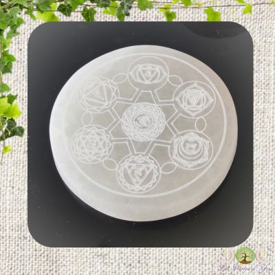 Plaque Sélénite 7 Chakras