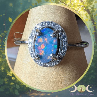 Bague reglable en argent 925 ornee d une opale boulder d australie 1 