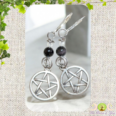 Bo pentacle obsidienne