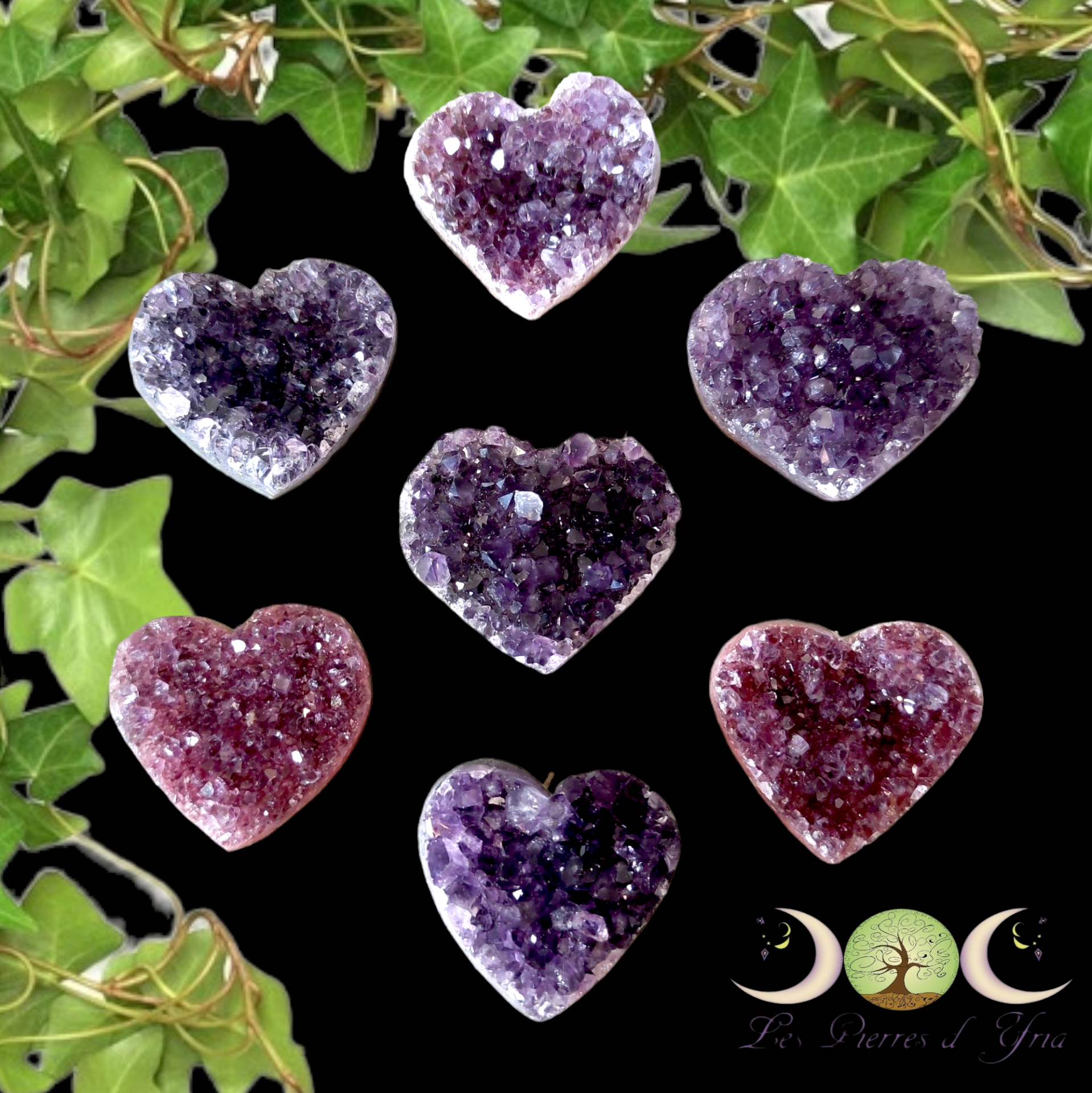 Coeur amethyste sommeil pierre violette
