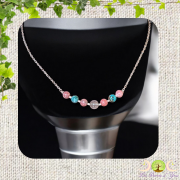 Collier thulite chrysocolle labradorite