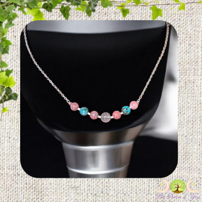 Collier thulite chrysocolle labradorite