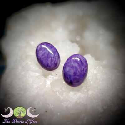 Boucles d'oreilles Charoite