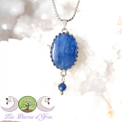 Pendentif cyanite & saphir