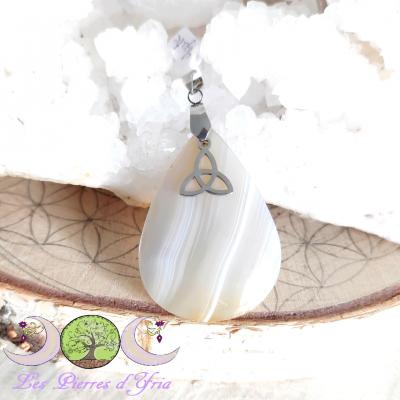 Pendentif Agate & Triquetra