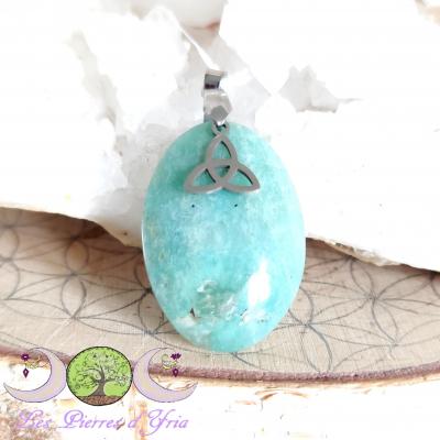 Pendentif Amazonite & Triquetra
