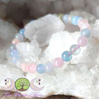 Bracelet BERYLS (Morganite, Héliodore & Aigue-marine)