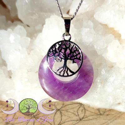 Pendentif Améthyste & Arbre de vie