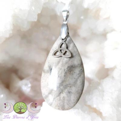 Pendentif Jaspe Paysage & Triquetra