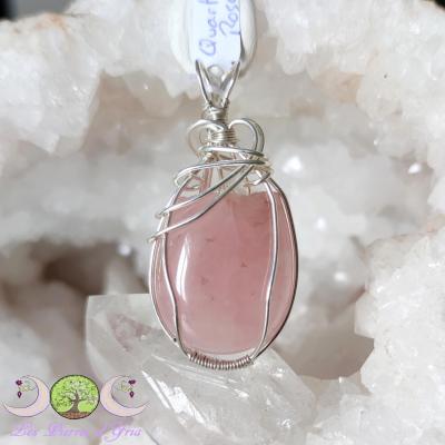 Pendentif Quartz rose