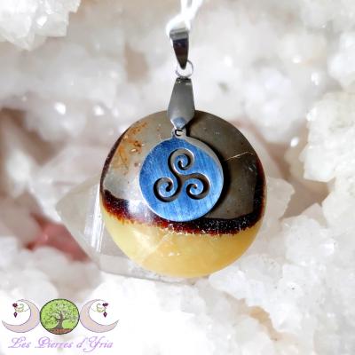 Pendentif Septaria & Triskel