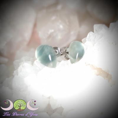 Boucles d'oreilles Prehnite