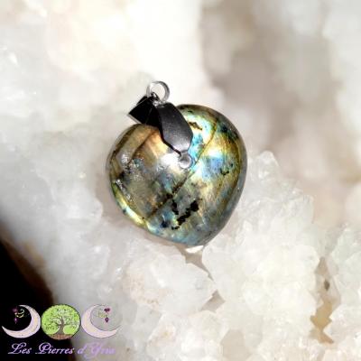 Pendentif coeur Labradorite