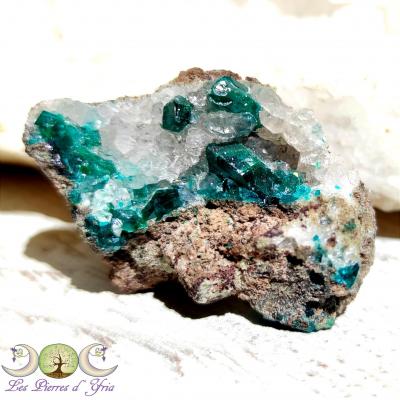 Dioptase cristallisée