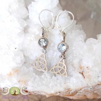 Boucles d'oreilles Topaze & Triquetra