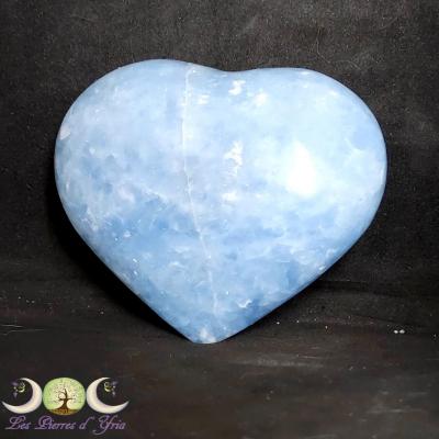 Coeur Calcite bleue #4