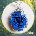 Pendentif azurite cristallisée de Russie