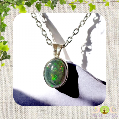 Pendentif opale noire