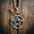 Petit pendentif pentacle lune